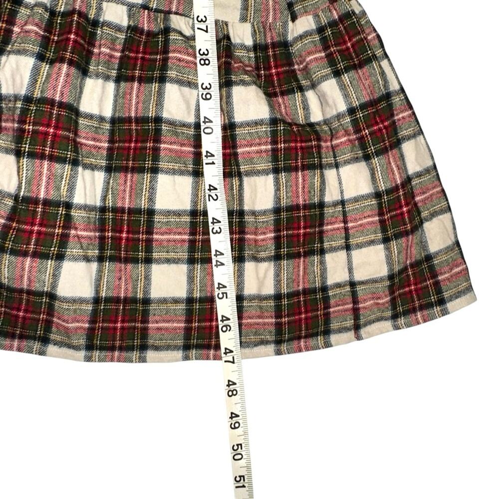 Ivy City Co Merry Holly Red & Cream Plaid Tiered Midi Dress SMALL with pockets - Picture 7 of 7